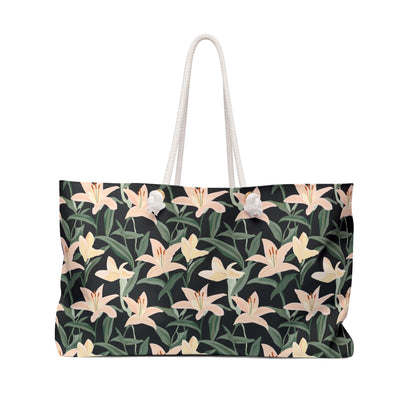 Weekender Bag - Flower Blossum - Black