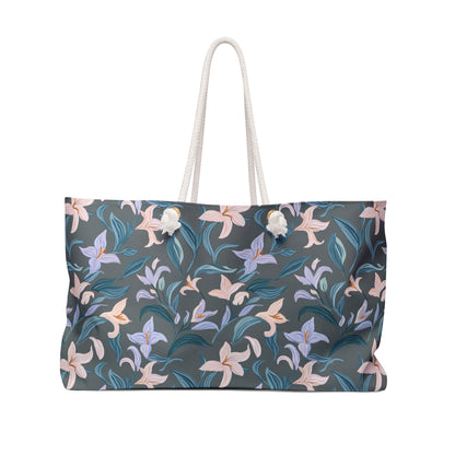 Weekender Bag - Flower Bloom - Grey