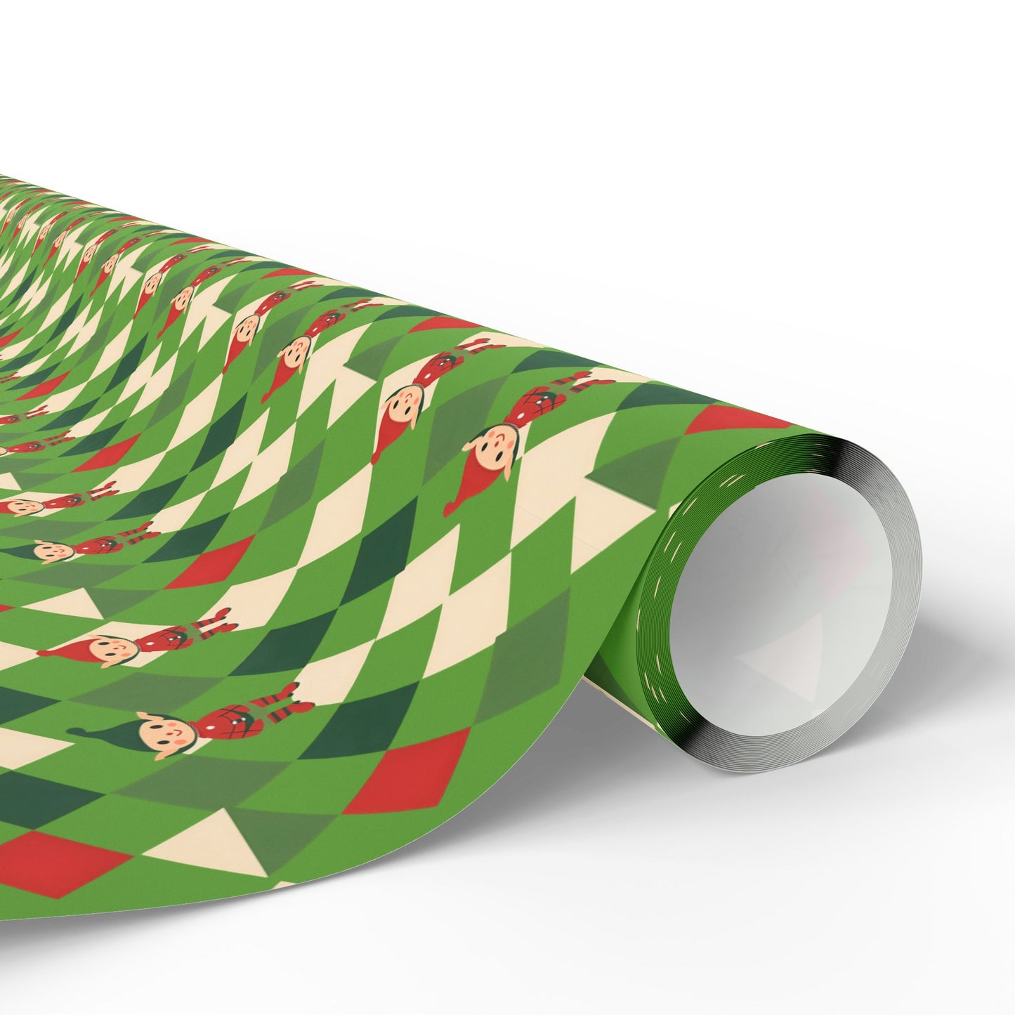 Wrapping Papers Christmas Double Elves Green