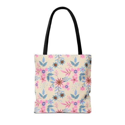 Tote Bag - Floral - Beige