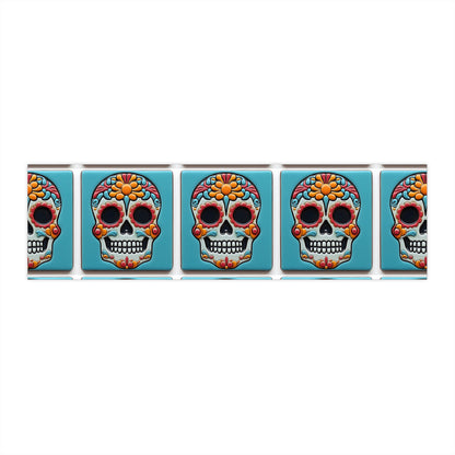 Sugar Skull Bumper Stickers 006, Day of the Dead Dia de Los Muertos, Halloween Decor - Car Decals, Laptop Stickers