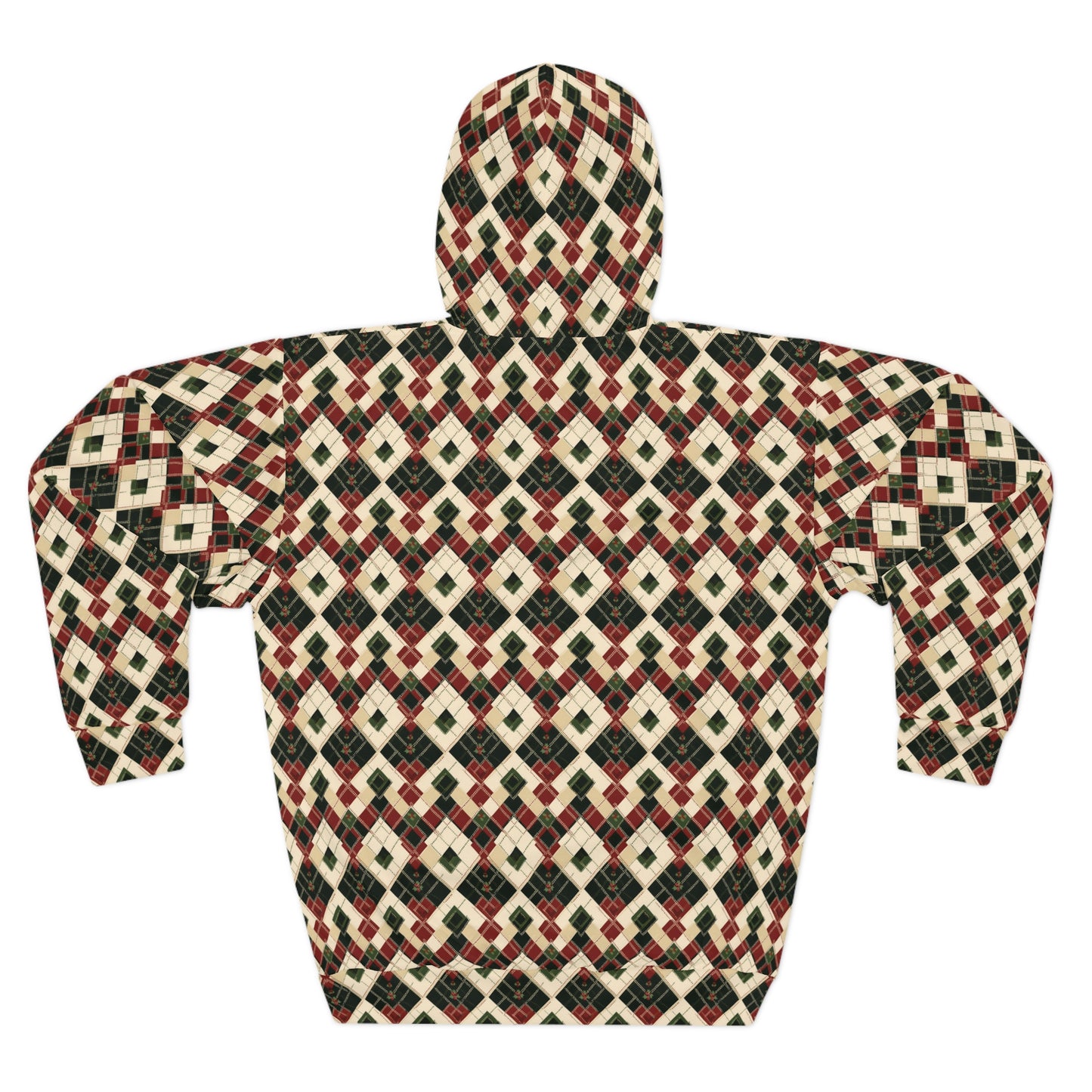 Unisex Pullover Hoodie Argyle 0001