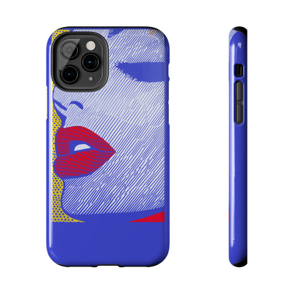 Tough Phone Cases Pop Art Modern Edge 01 Blue