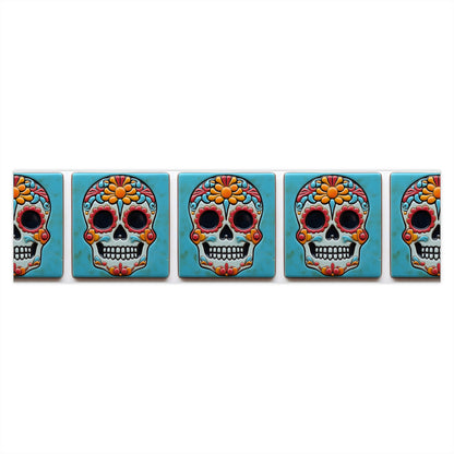 Sugar Skull Bumper Stickers 013, Day of the Dead Dia de Los Muertos, Halloween Decor - Car Decals, Laptop Stickers