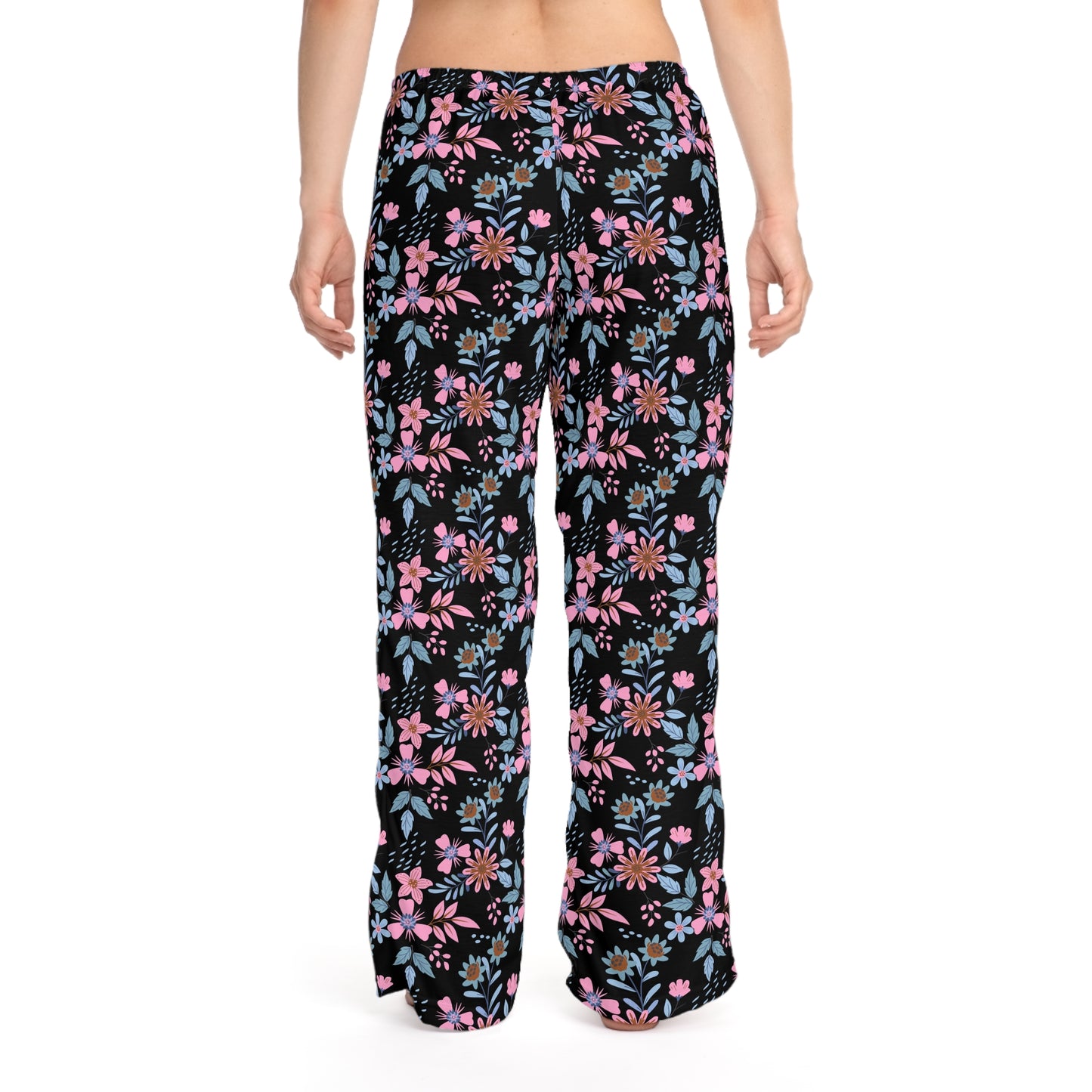 Women's Pajama Pants - Floral - Black