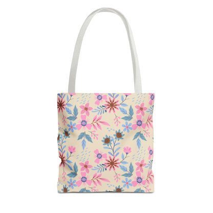 Tote Bag - Floral - Beige