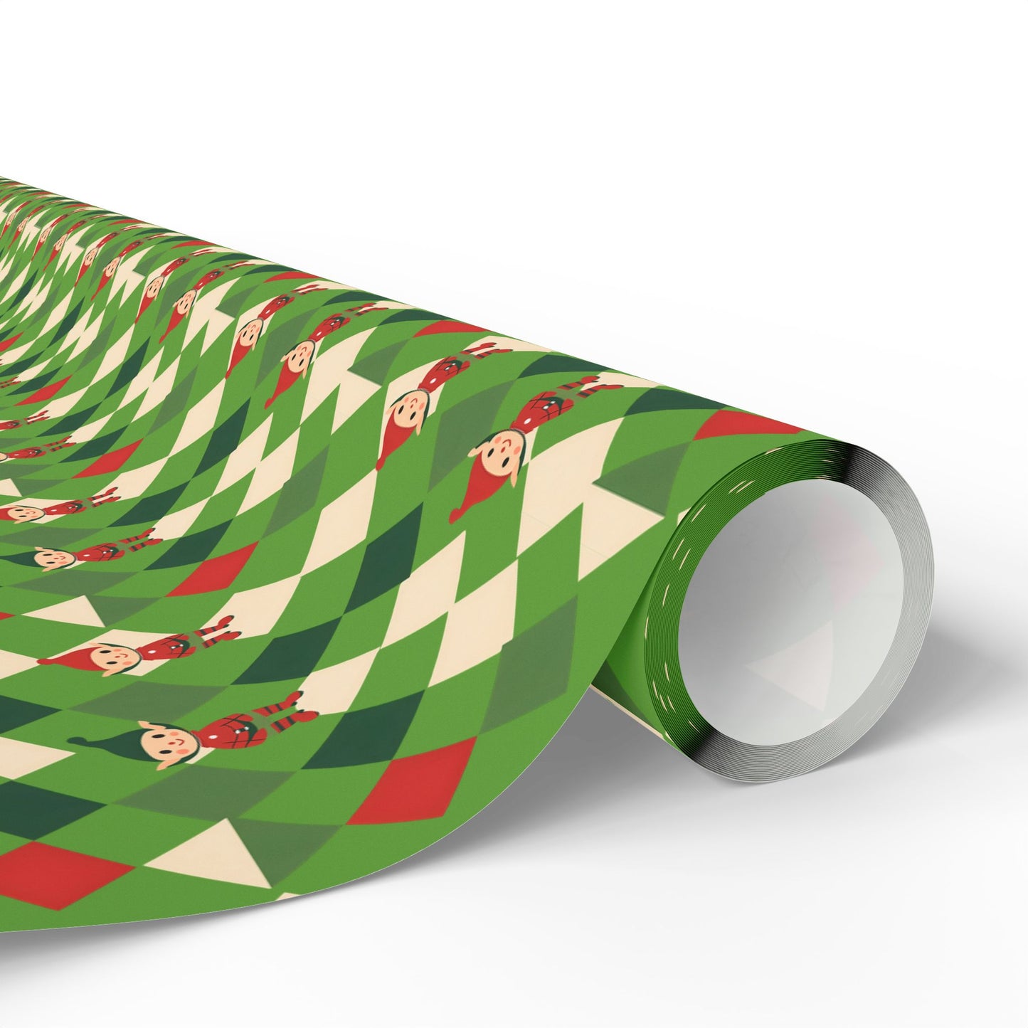 Wrapping Papers Christmas Double Elves Green