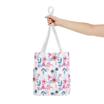 Tote Bag - Floral - White