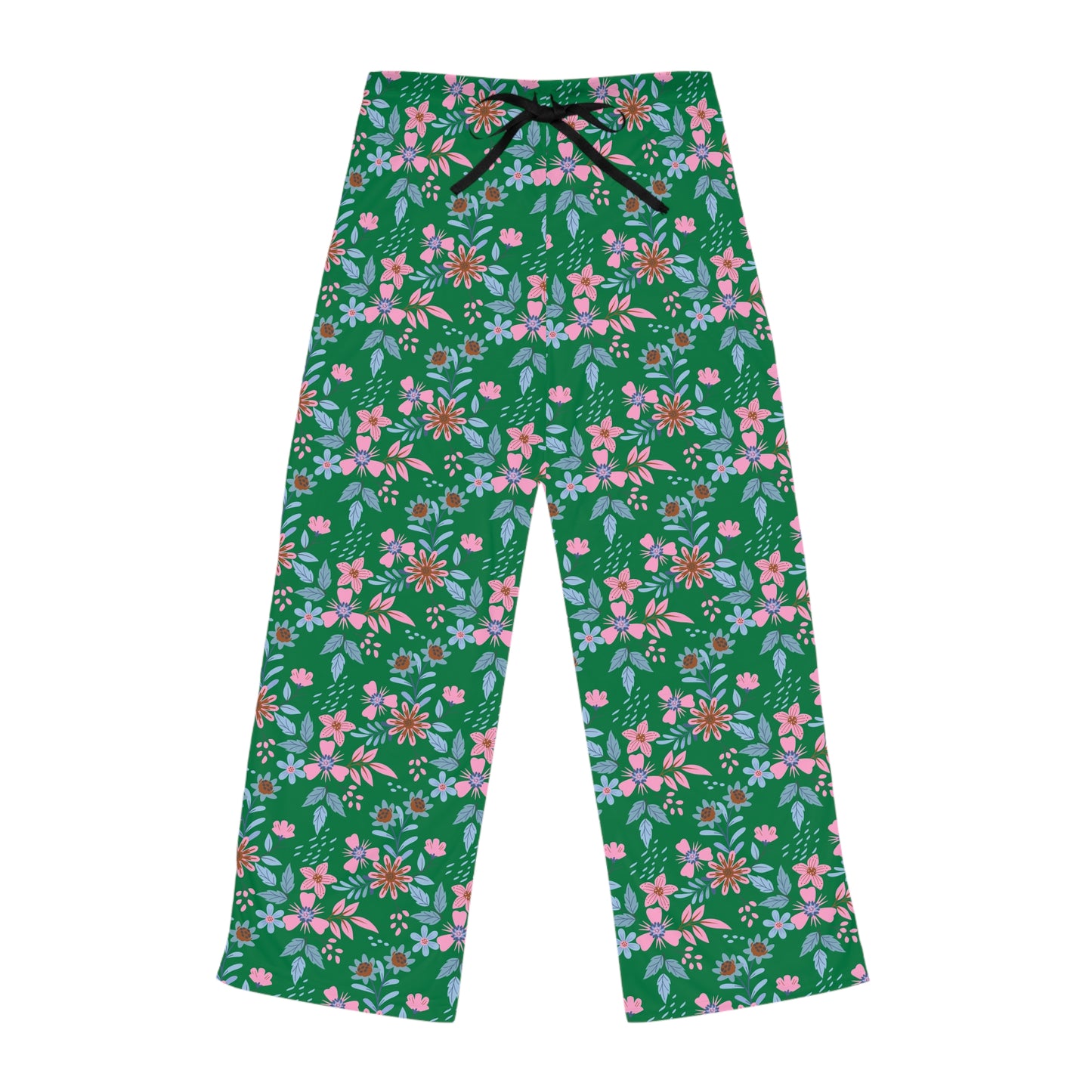 Women's Pajama Pants - Floral - Green