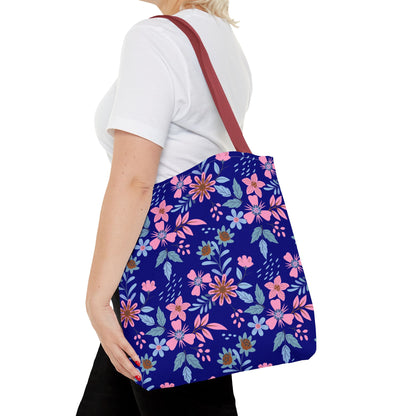 Tote Bag - Floral - Navy