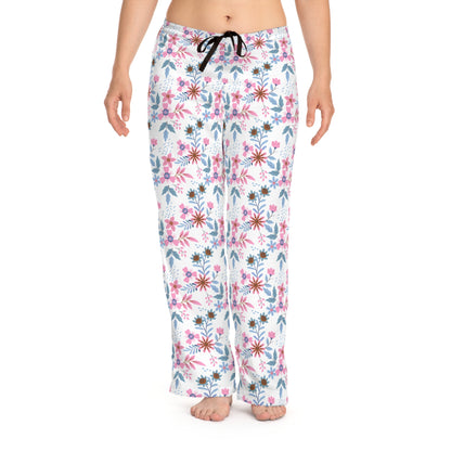 Women's Pajama Pants - Floral - White