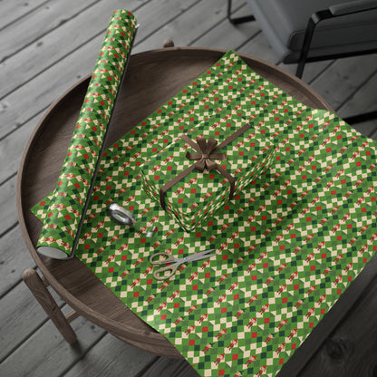 Wrapping Papers Christmas Double Elves Green