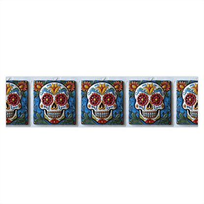 Sugar Skull Bumper Stickers 005, Day of the Dead Dia de Los Muertos, Halloween Decor - Car Decals, Laptop Stickers