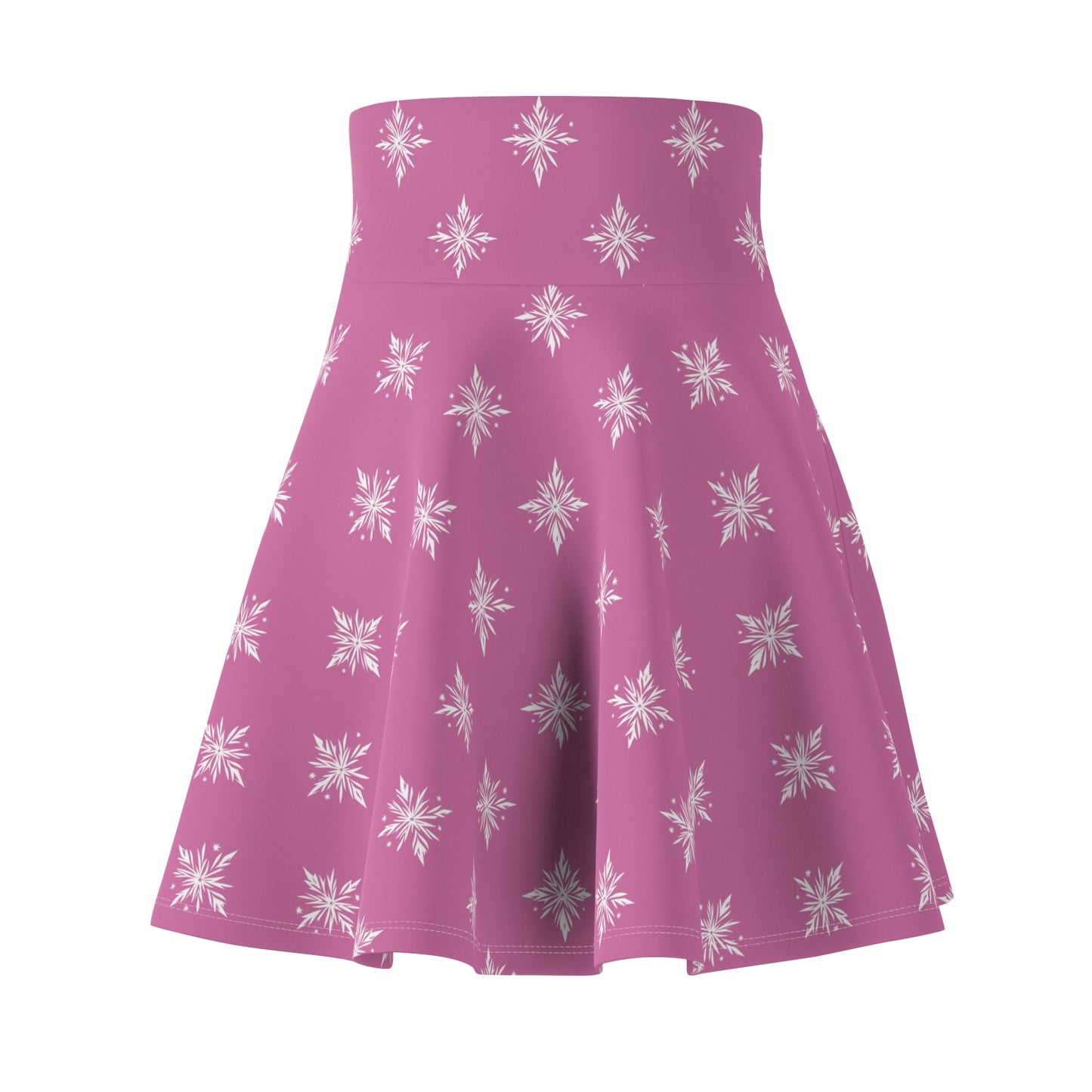 Women's Skater Skirt Geometric Snowflake Light Pink