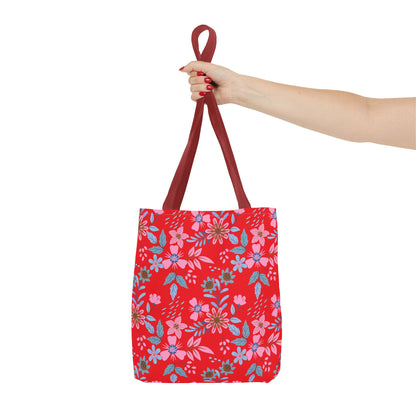 Tote Bag - Floral - Red