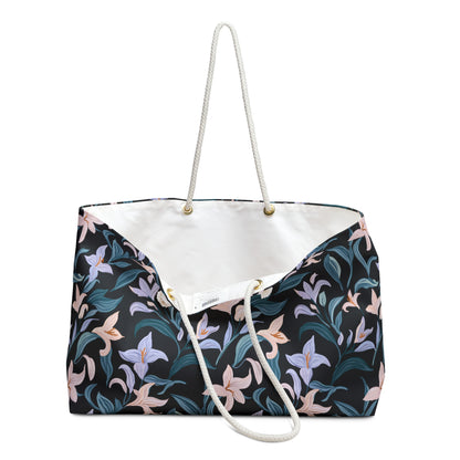 Weekender Bag - Flower Bloom - Black