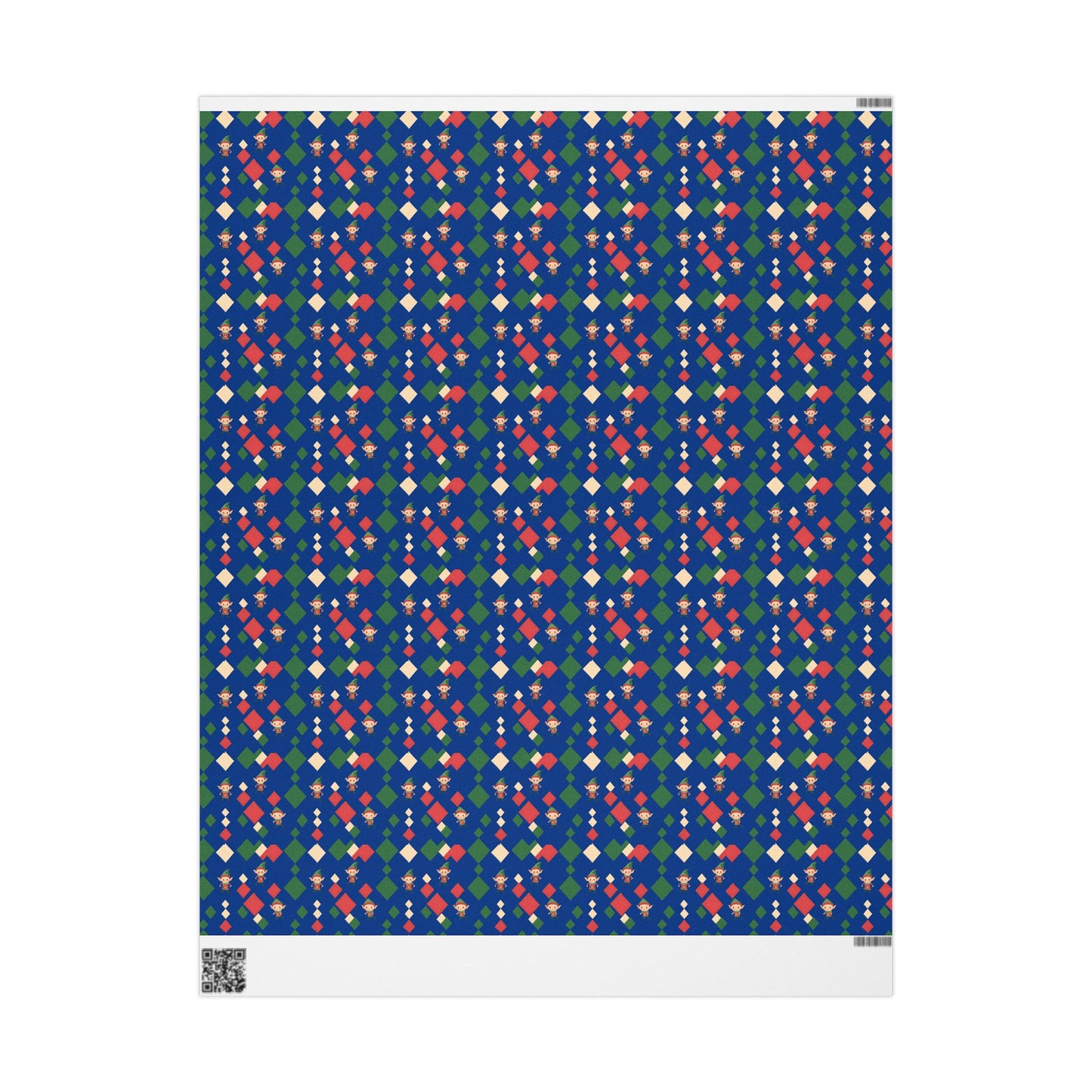 Wrapping Papers Christmas Elves Dance Blue