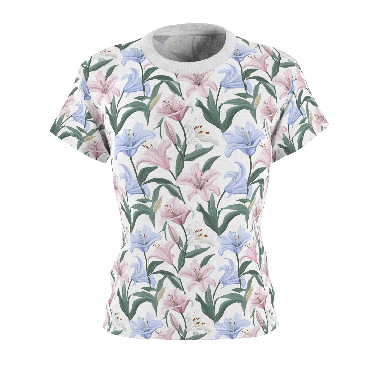 Women's Cut & Sew Tee - Flower Floret Print - White