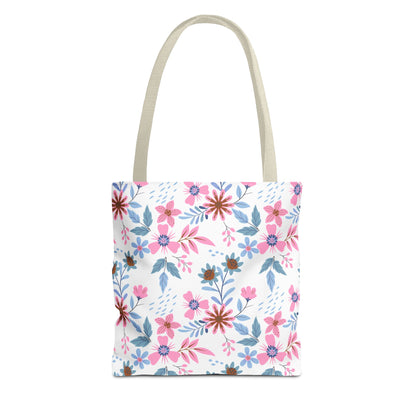 Tote Bag - Floral - White