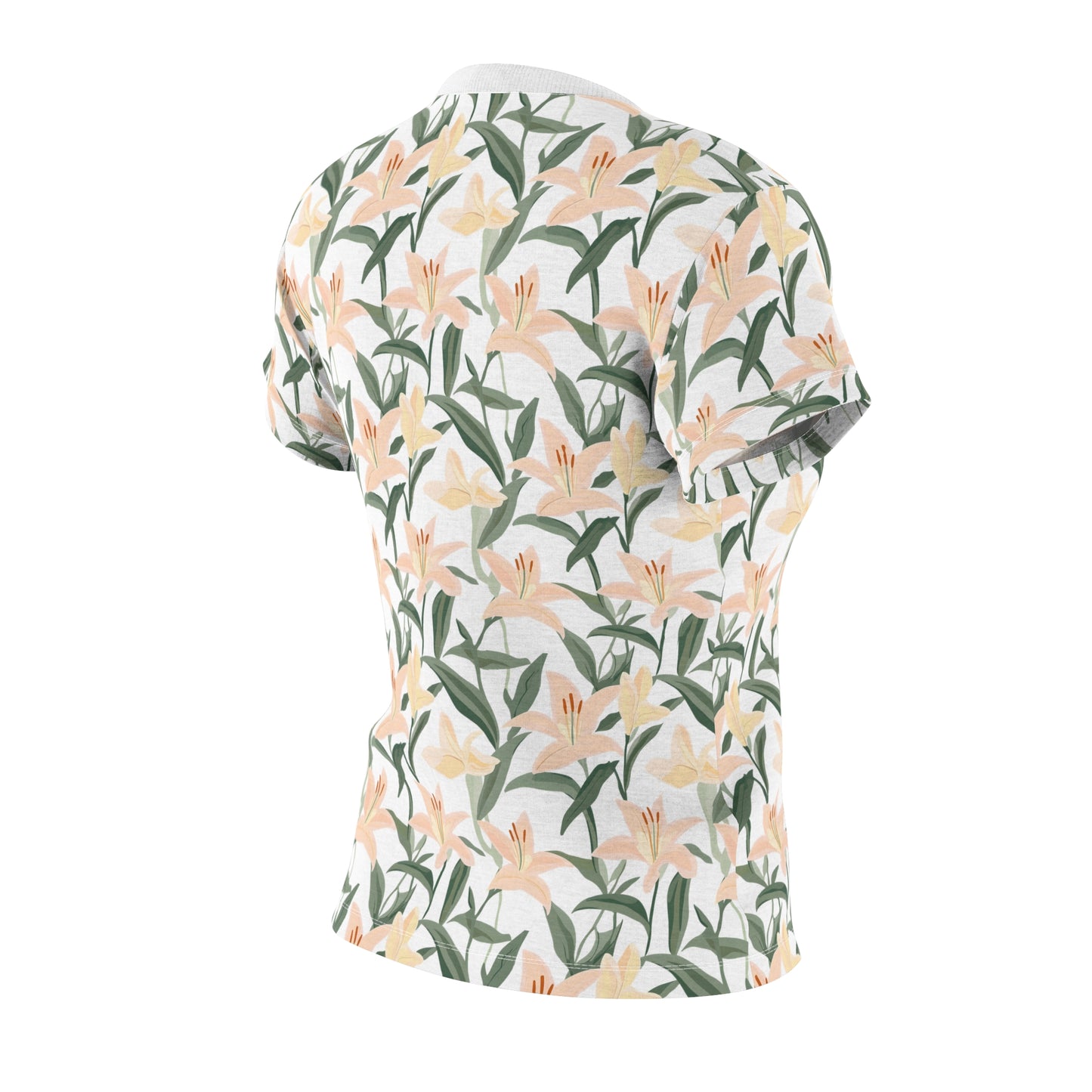 Women's Cut & Sew Tee - Flower Floret Print - White