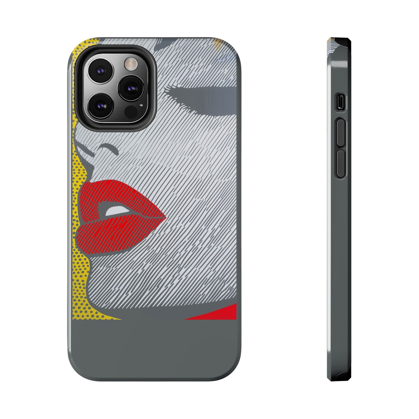 Tough Phone Cases Pop Art Modern Edge 01 Gray