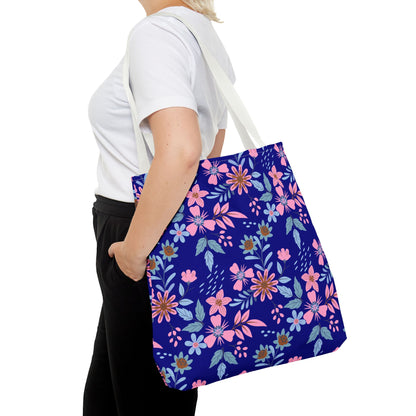 Tote Bag - Floral - Navy