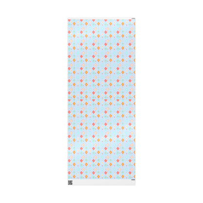 Wrapping Papers Christmas Diamond Stars Light Blue