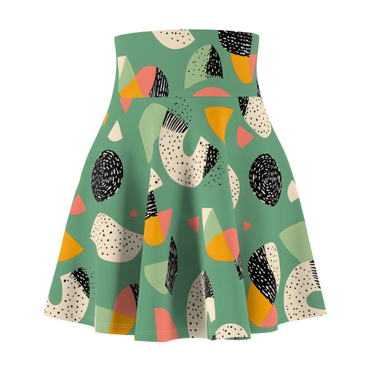 Women's Skater Skirt Memphis Green 04