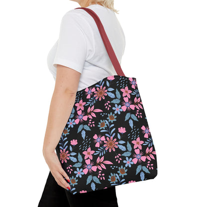 Tote Bag - Floral - Black