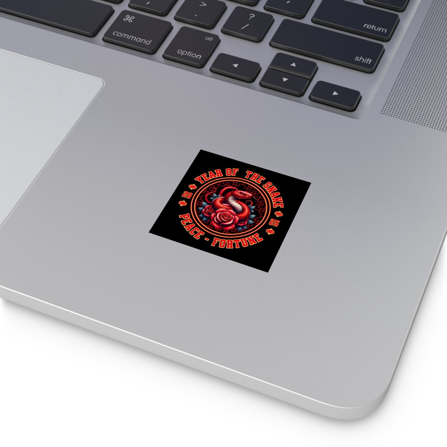 Year of the Snake 2025 Vinyl Sticker Black Background