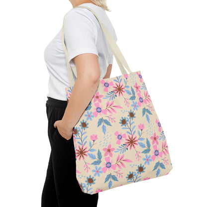 Tote Bag - Floral - Beige