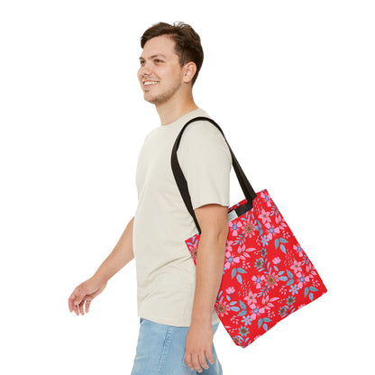 Tote Bag - Floral - Red