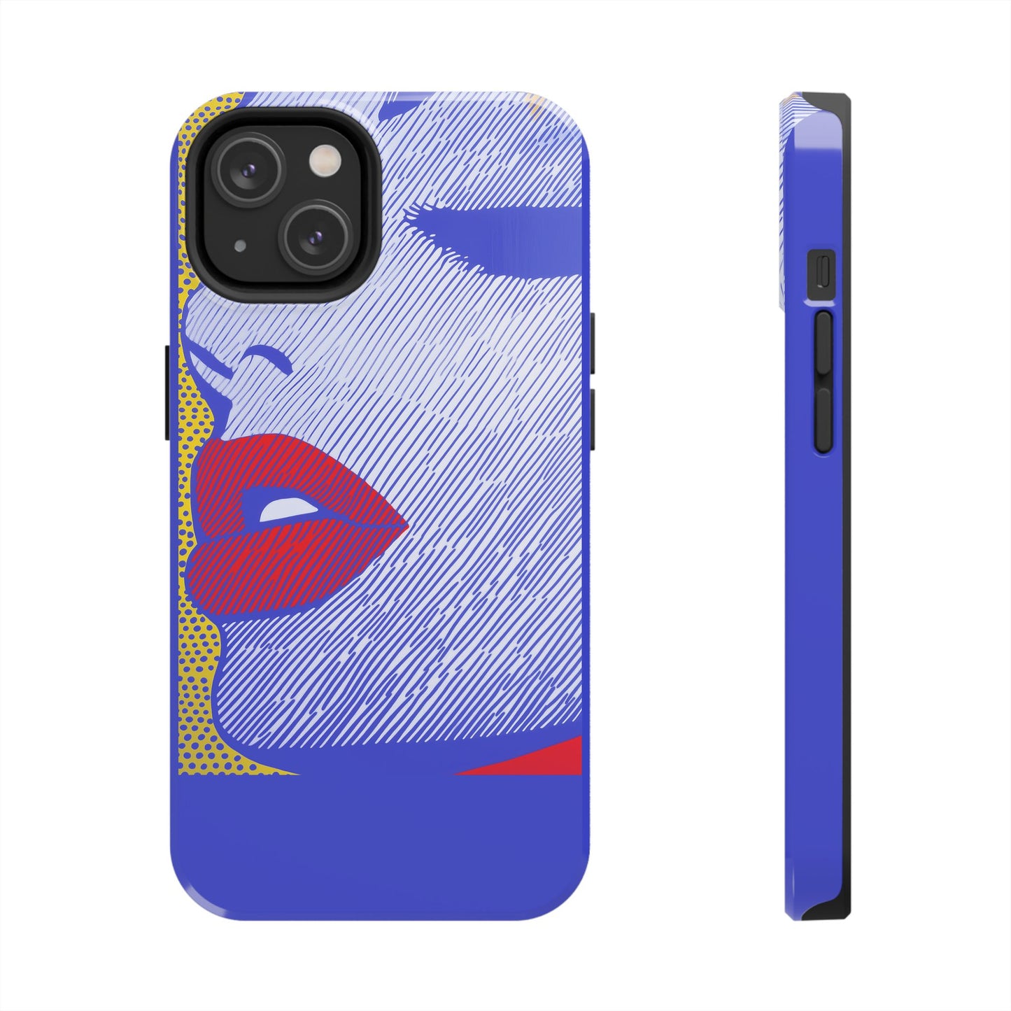 Tough Phone Cases Pop Art Modern Edge 01 Blue