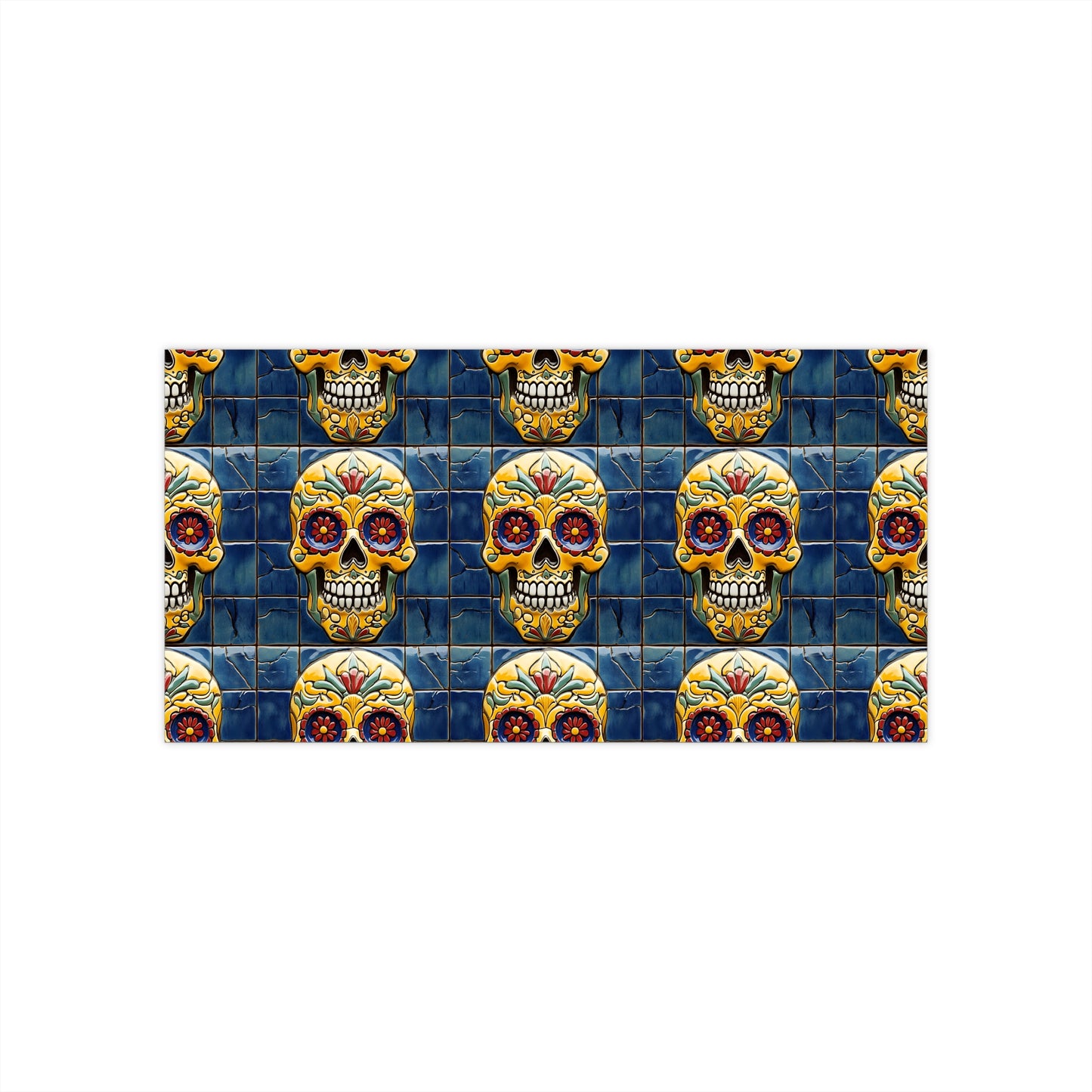 Sugar Skull Bumper Stickers 002, Day of the Dead Dia de Los Muertos, Halloween Decor - Car Decals, Laptop Stickers