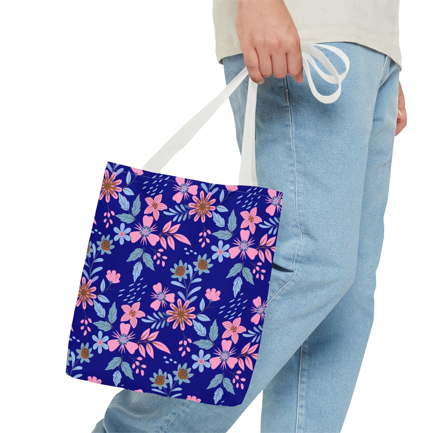 Tote Bag - Floral - Navy