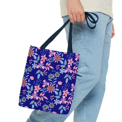 Tote Bag - Floral - Navy