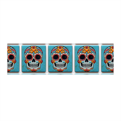 Sugar Skull Bumper Stickers 013, Day of the Dead Dia de Los Muertos, Halloween Decor - Car Decals, Laptop Stickers