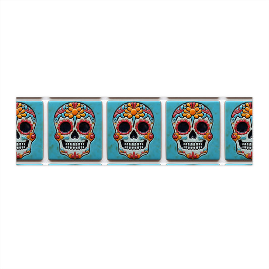 Sugar Skull Bumper Stickers 013, Day of the Dead Dia de Los Muertos, Halloween Decor - Car Decals, Laptop Stickers