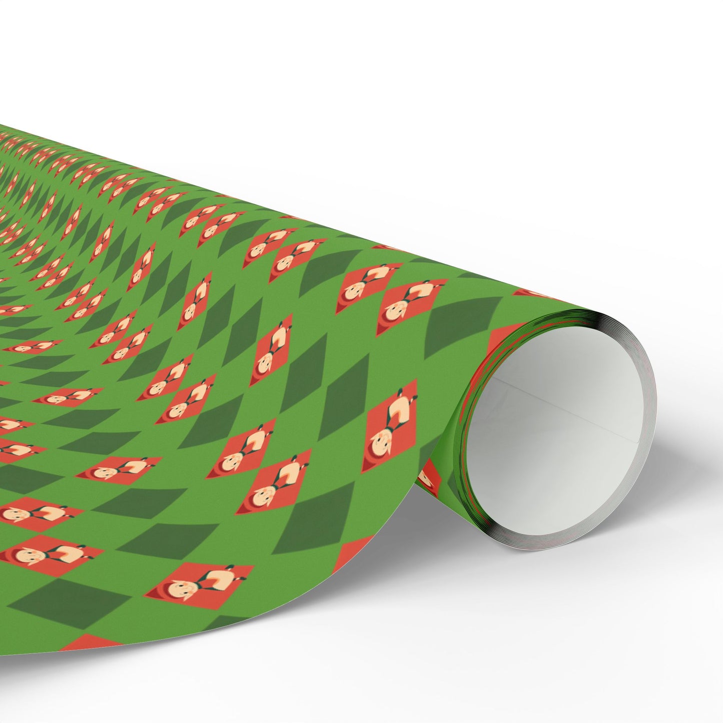 Wrapping Papers Christmas Elves Clog Green