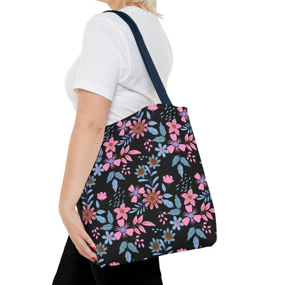 Tote Bag - Floral - Black