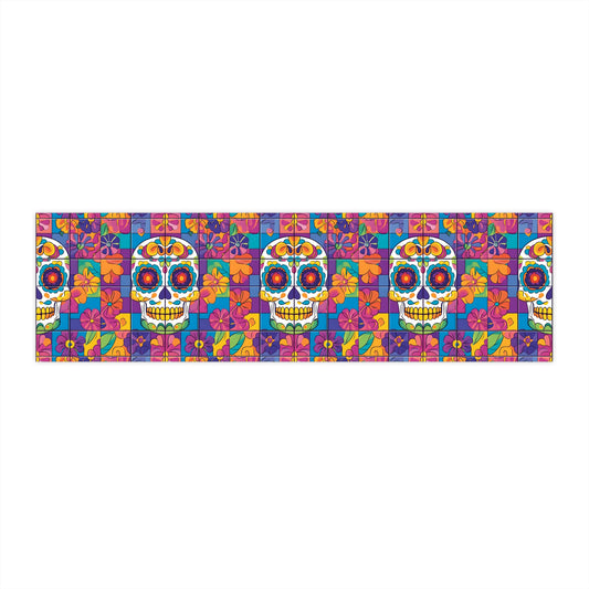 Sugar Skull Bumper Stickers 023 Day of the Dead Dia de Los Muertos, Halloween Decor - Car Decals, Laptop Stickers