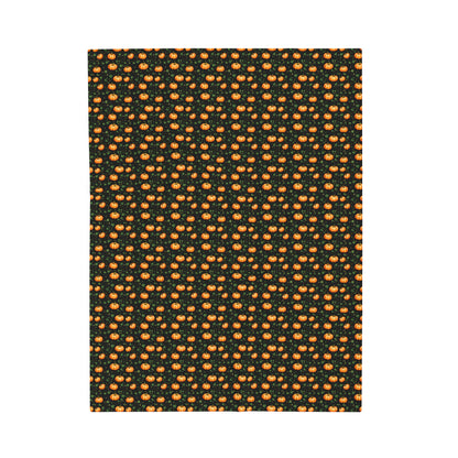 Velveteen Plush Blanket Fall Pumpkin with Vines