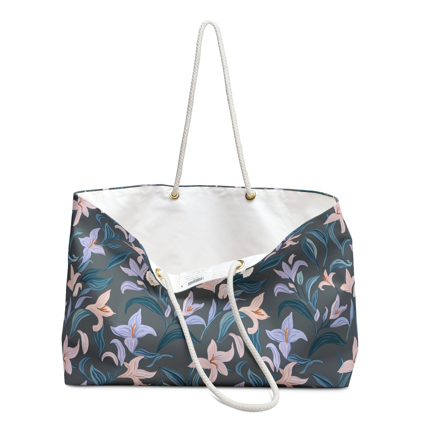 Weekender Bag - Flower Bloom - Grey