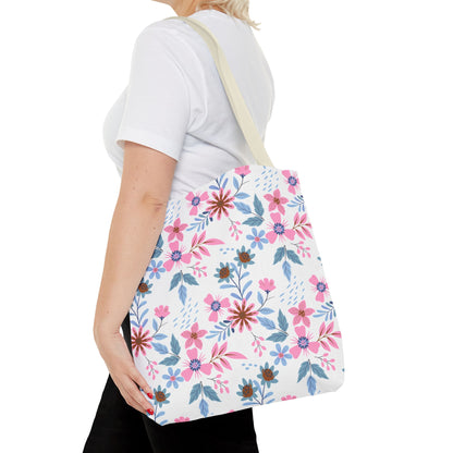 Tote Bag - Floral - White