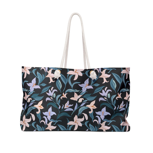 Weekender Bag - Flower Bloom - Black