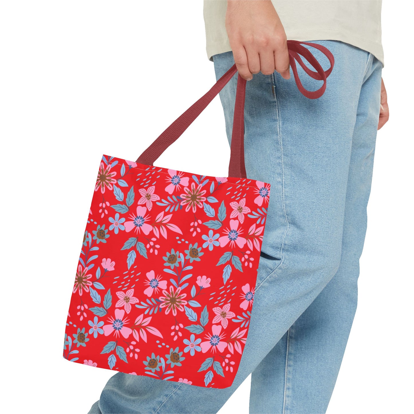 Tote Bag - Floral - Red