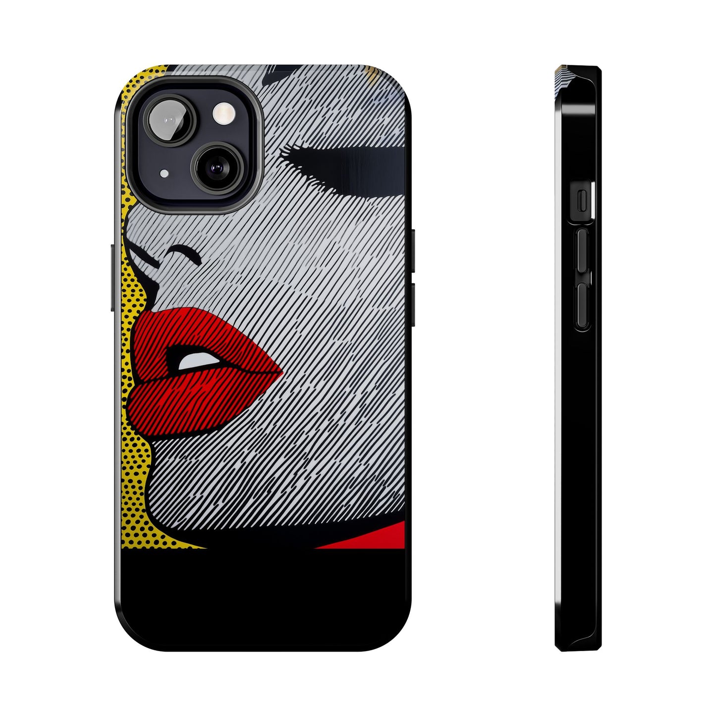 Tough Phone Cases Pop Art Modern Edge 01 Black