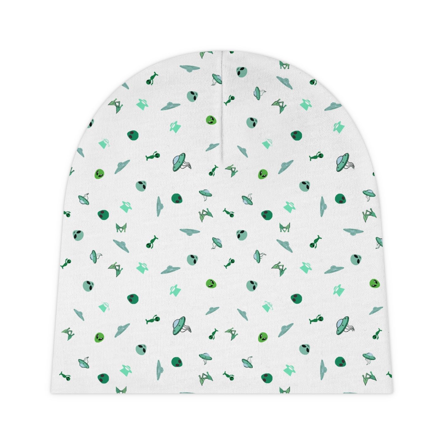 White-UFO Aliens - Baby Beanie