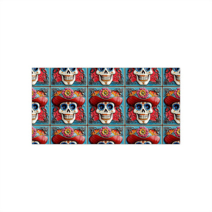 Sugar Skull Bumper Stickers 007, Day of the Dead Dia de Los Muertos, Halloween Decor - Car Decals, Laptop Stickers