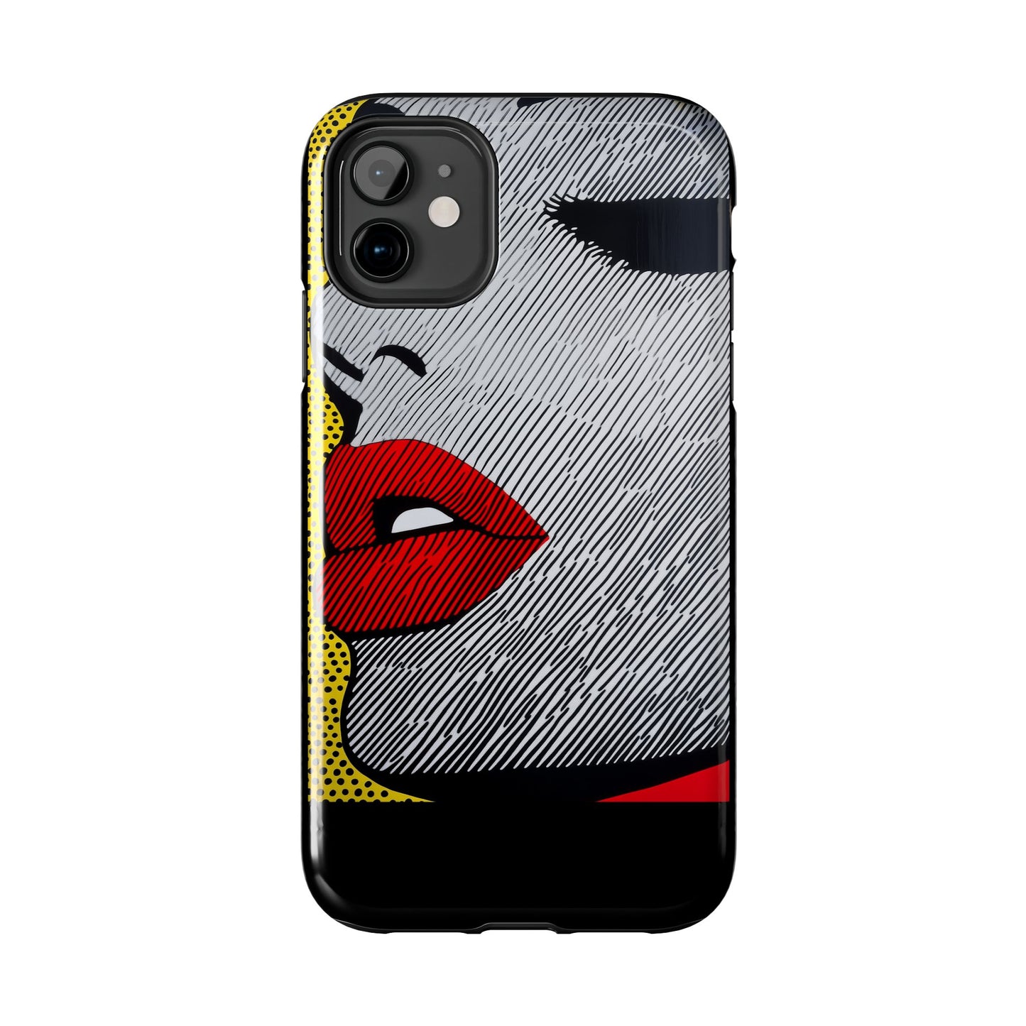 Tough Phone Cases Pop Art Modern Edge 01 Black